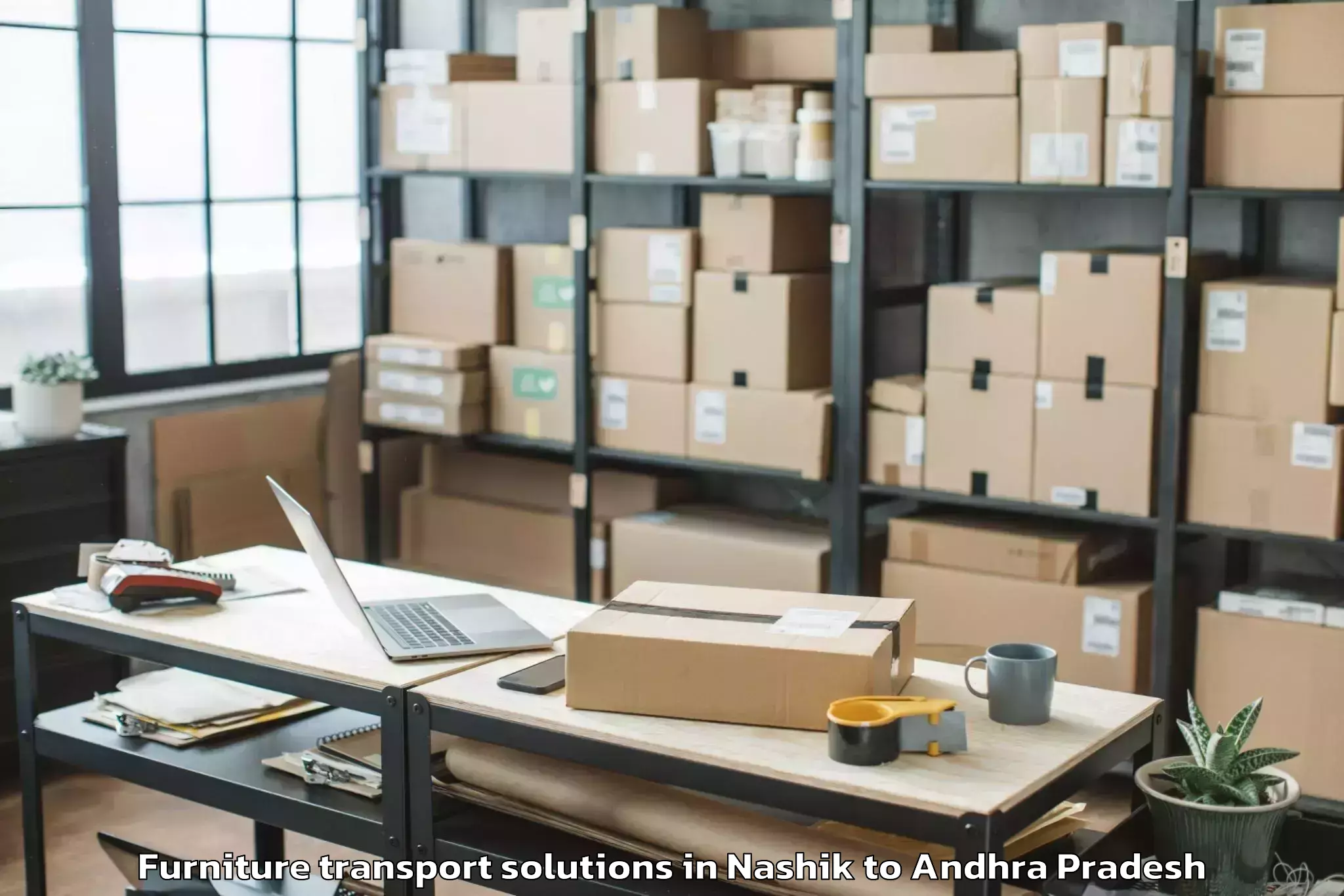 Book Nashik to Akividu Furniture Transport Solutions Online